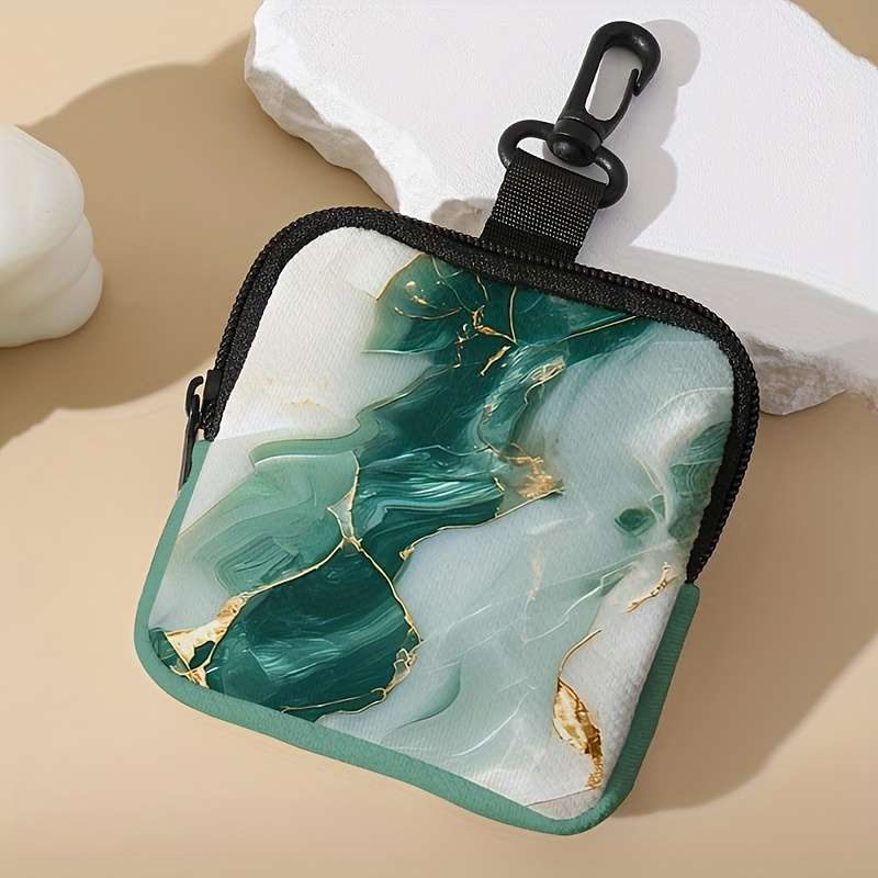 Large Capacity Coin Wallet With Lapis Golden Pattern Beautiful And Simple Digital Printed