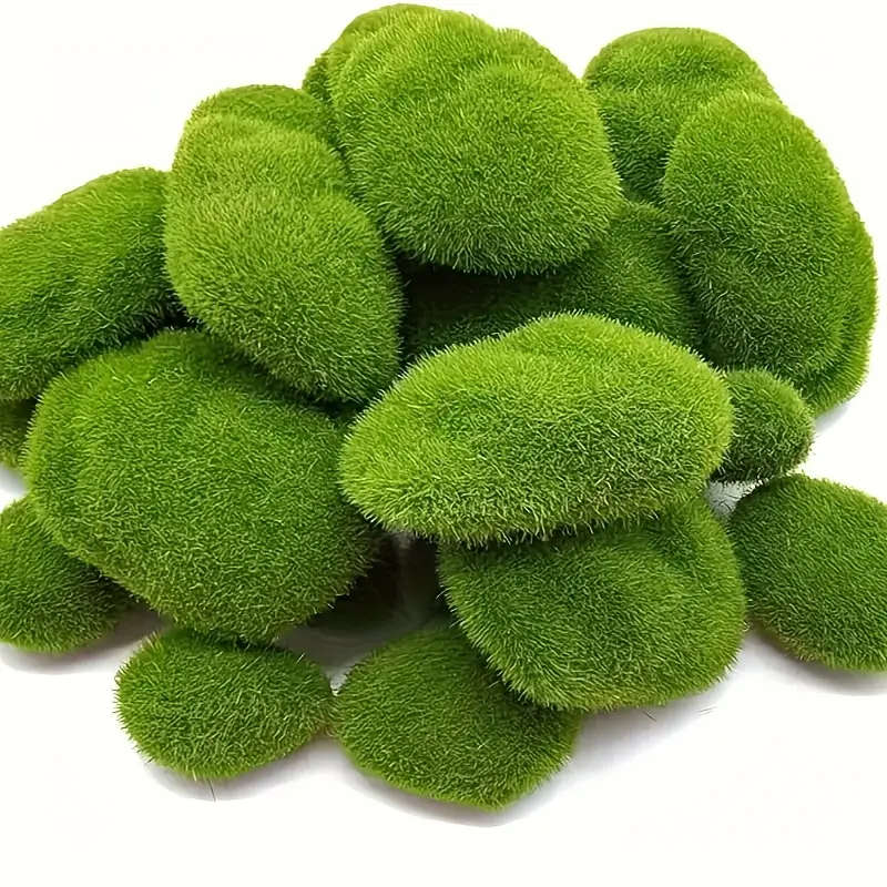 10pcs Lifelike Artificial Moss Rocks
