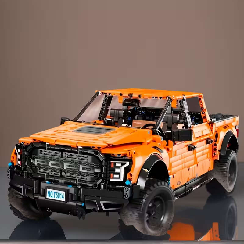 1480 Piece DIY Truck Building Blocks Set with Off-Road Vehicle Model, Rugged Tires & Opening Hood