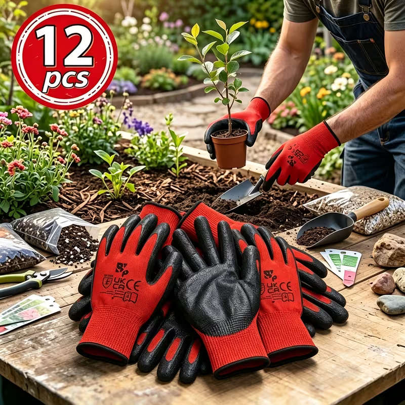6 Pairs of Work Gloves