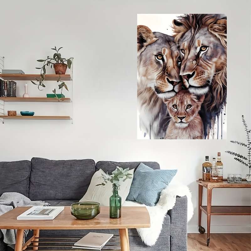1000pcs Lion Family Jigsaw Puzzle Challenging DIY Brain Teaser for Adults Youngst