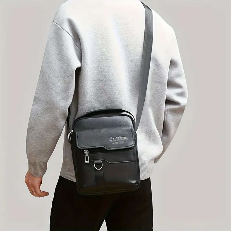 Men's Leather Shoulder Crossbody Bag