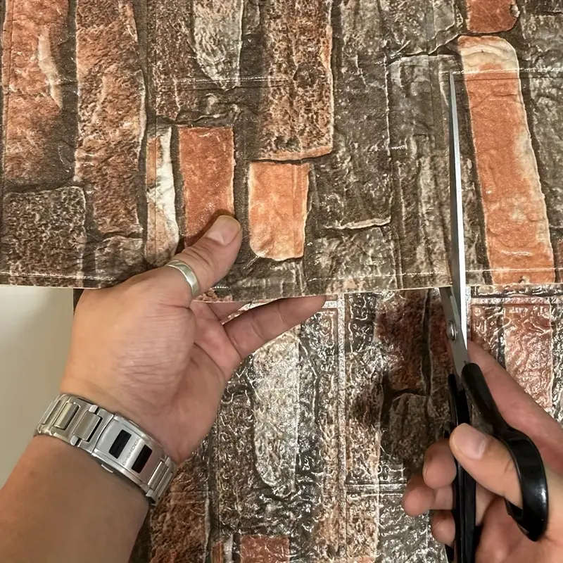 50pcs Brick Texture Self-Adhesive 3D Wall Stickers