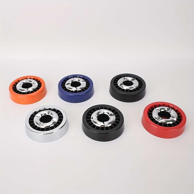 1pc Rotating Metal Ashtray with Windmill Design C Easy-Clean Stylish Home Decor for Living Roo