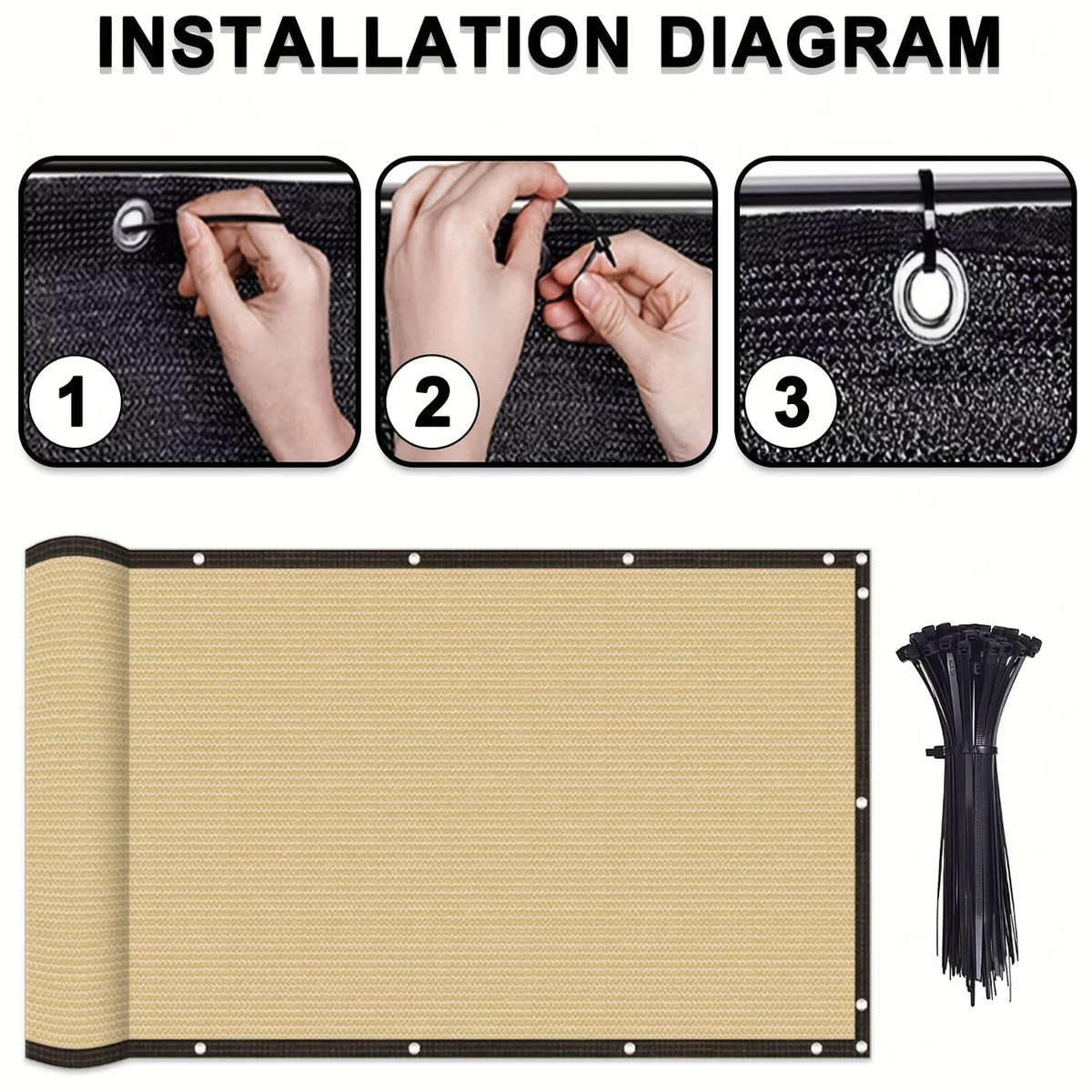 Heavy-Duty Privacy Fence Screen 1 piece