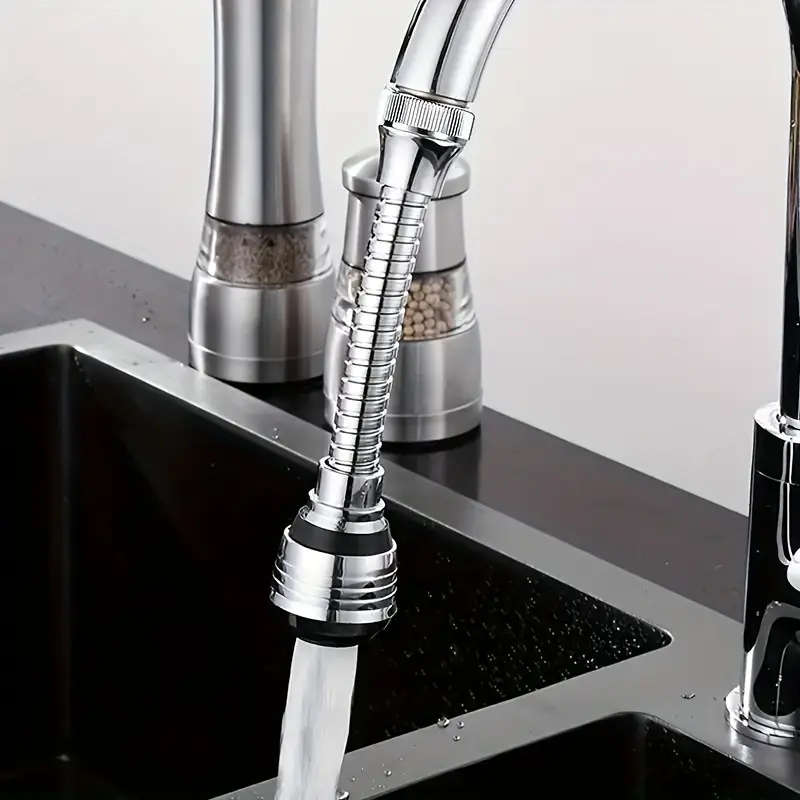 Universal 360° Rotatable Kitchen Faucet Aerator, Water Saving Anti-Splash Basin Faucet Extension