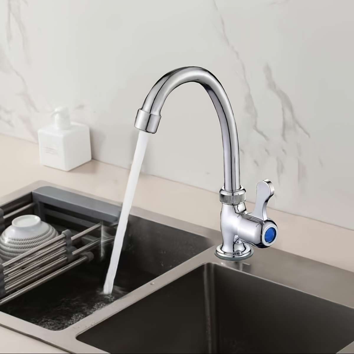 1pc Faucet With Upright Bent Pipe