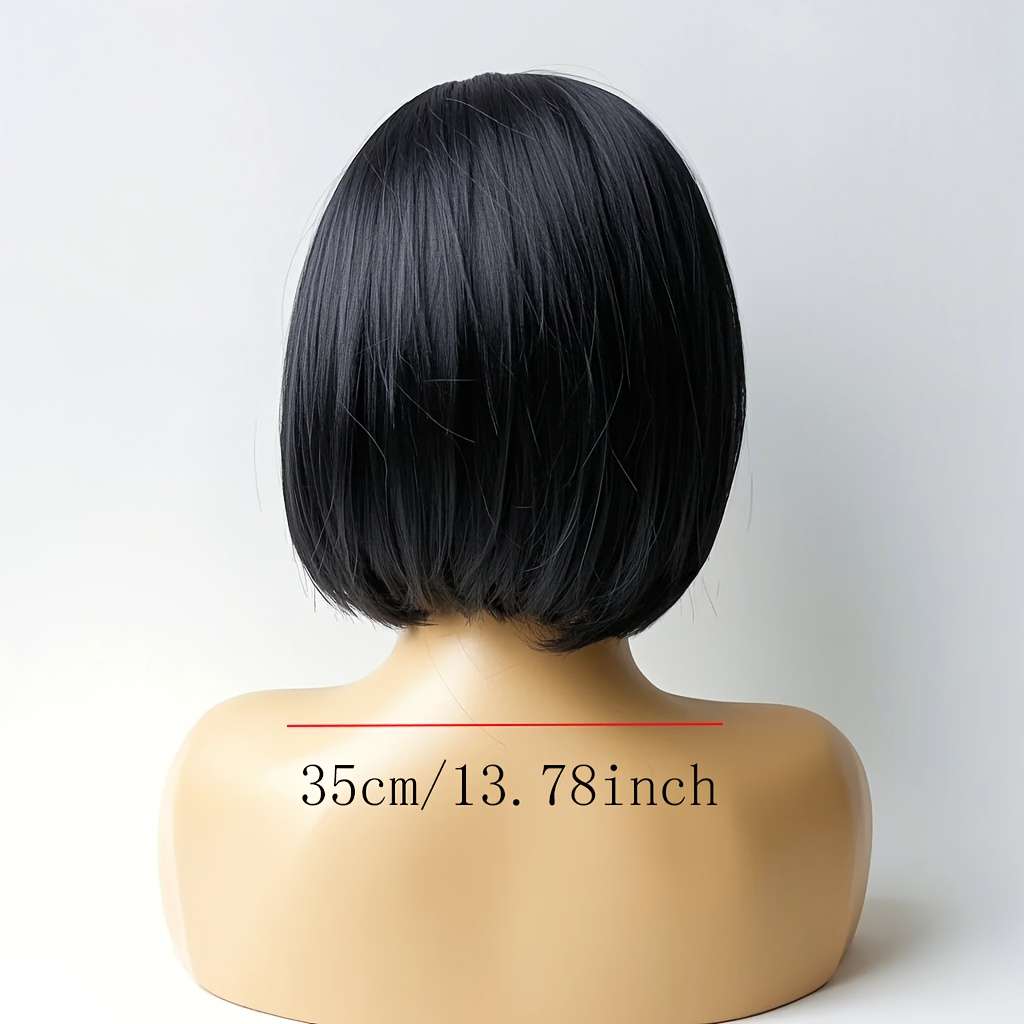 1Pc Black 35.56cm Fashion Design Wig