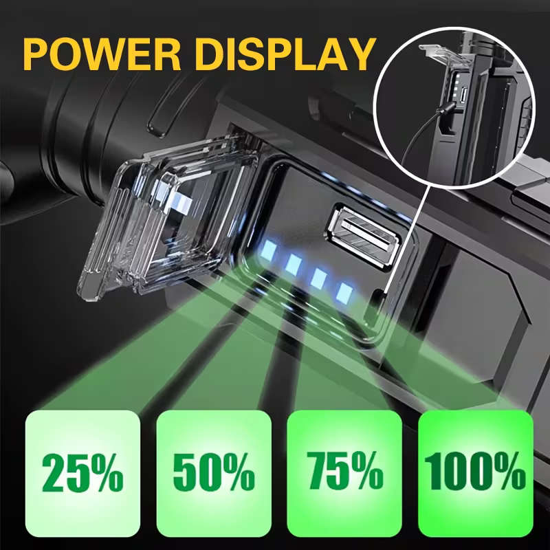 Large P70 LED Super Bright Rechargeable Searchlight