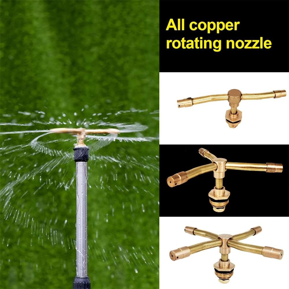 4 Arms Whirling Sprinkler Automatic Rotary Brass Sprayer