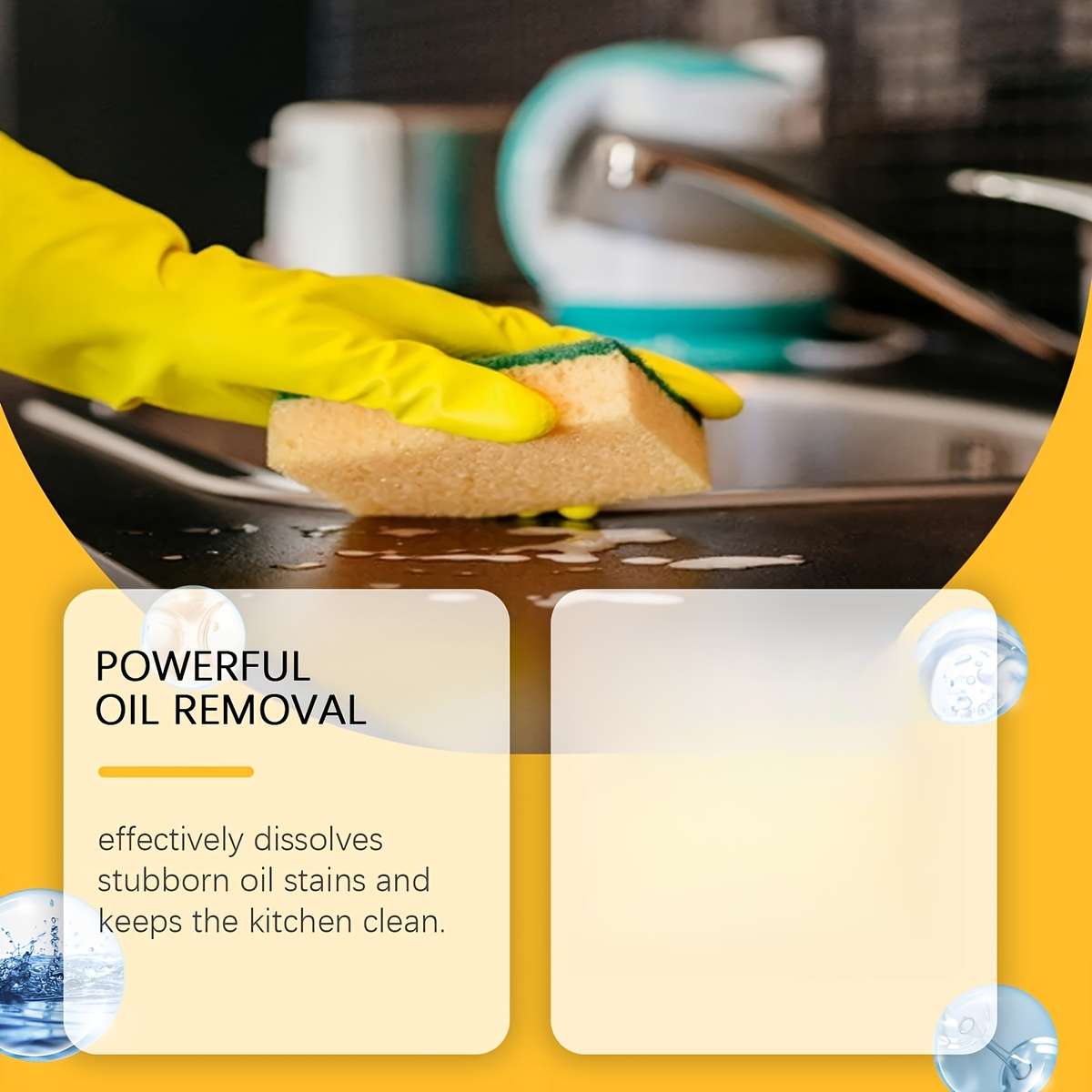 1pc Heavy-Duty Kitchen Grease Oil Remover Spray Citric Acid Formula for Effortless Cleaning