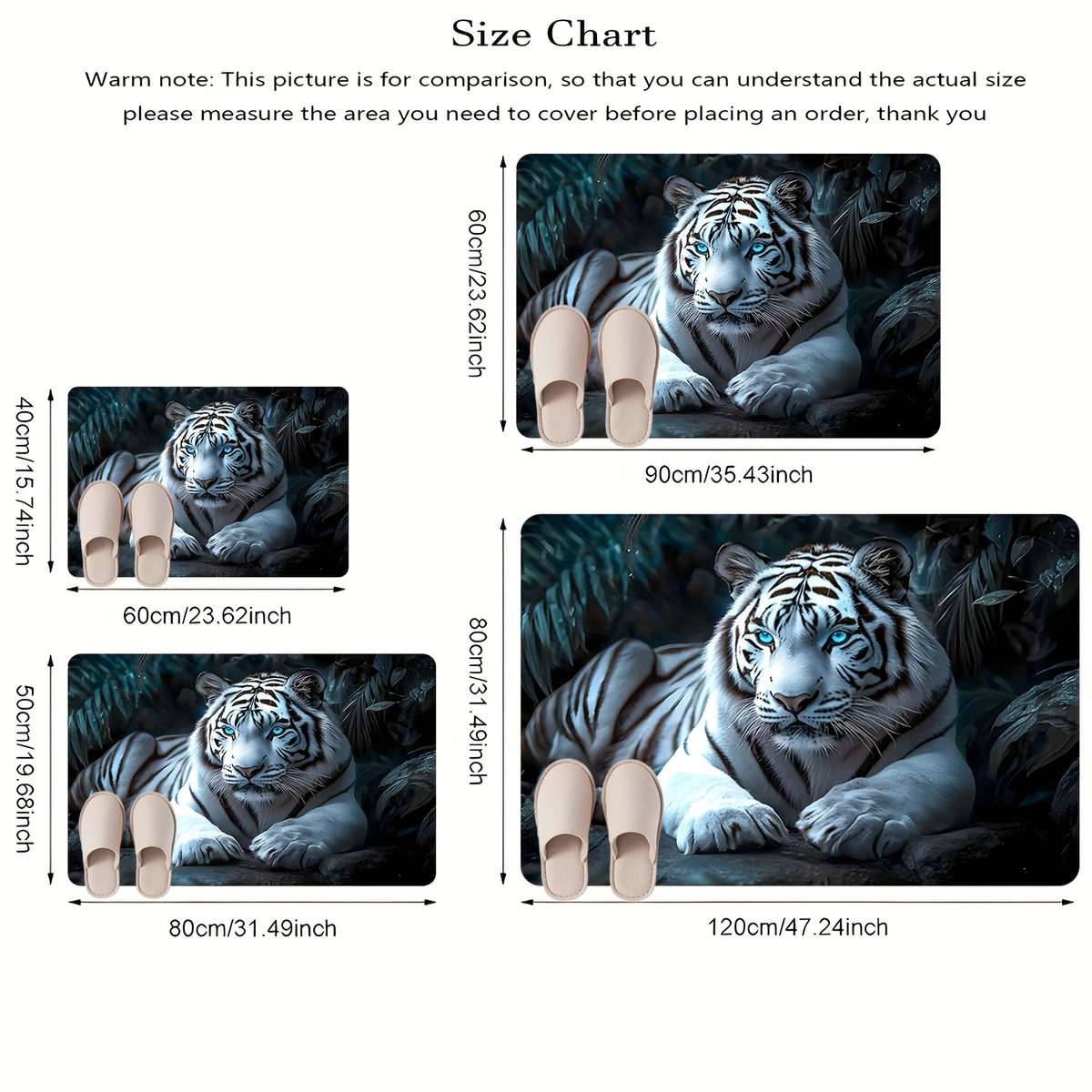 1Pc 23.6x35.4inch 60x90cm Floor Mat