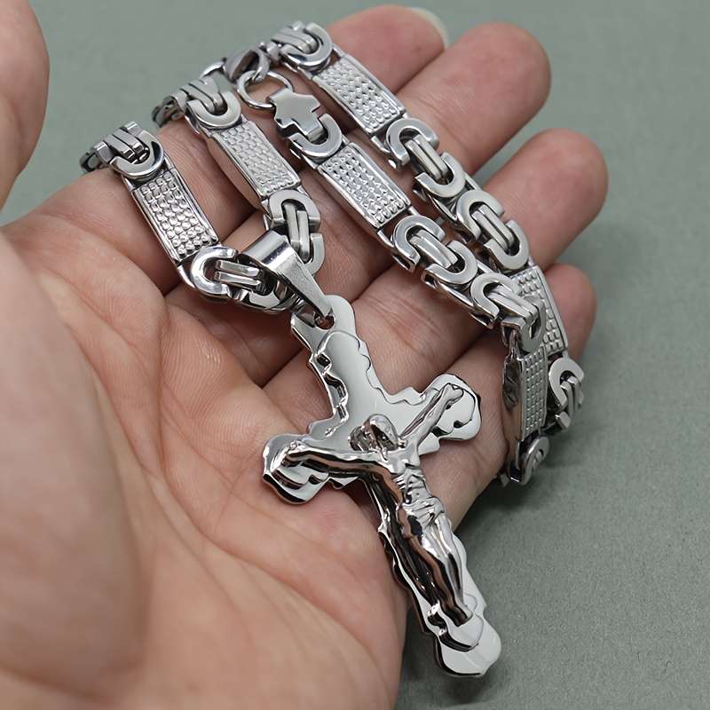 1 Piece Cross Add Necklace Jesus Theme Pendant