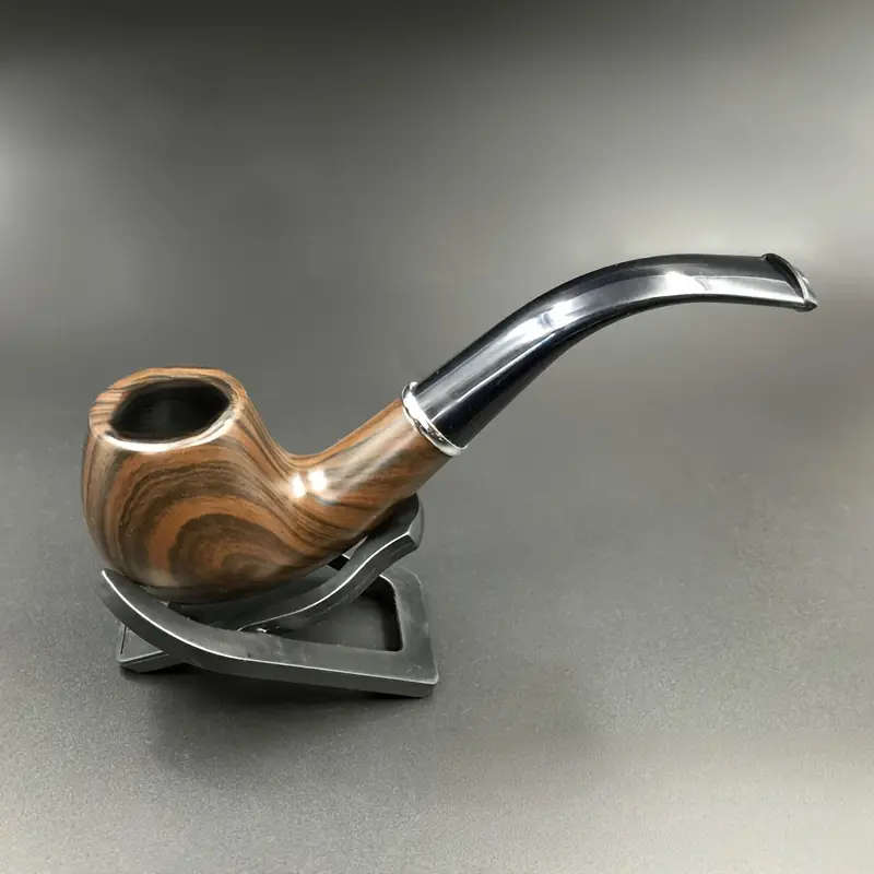 Natural Wood Grain Pipe With Stand