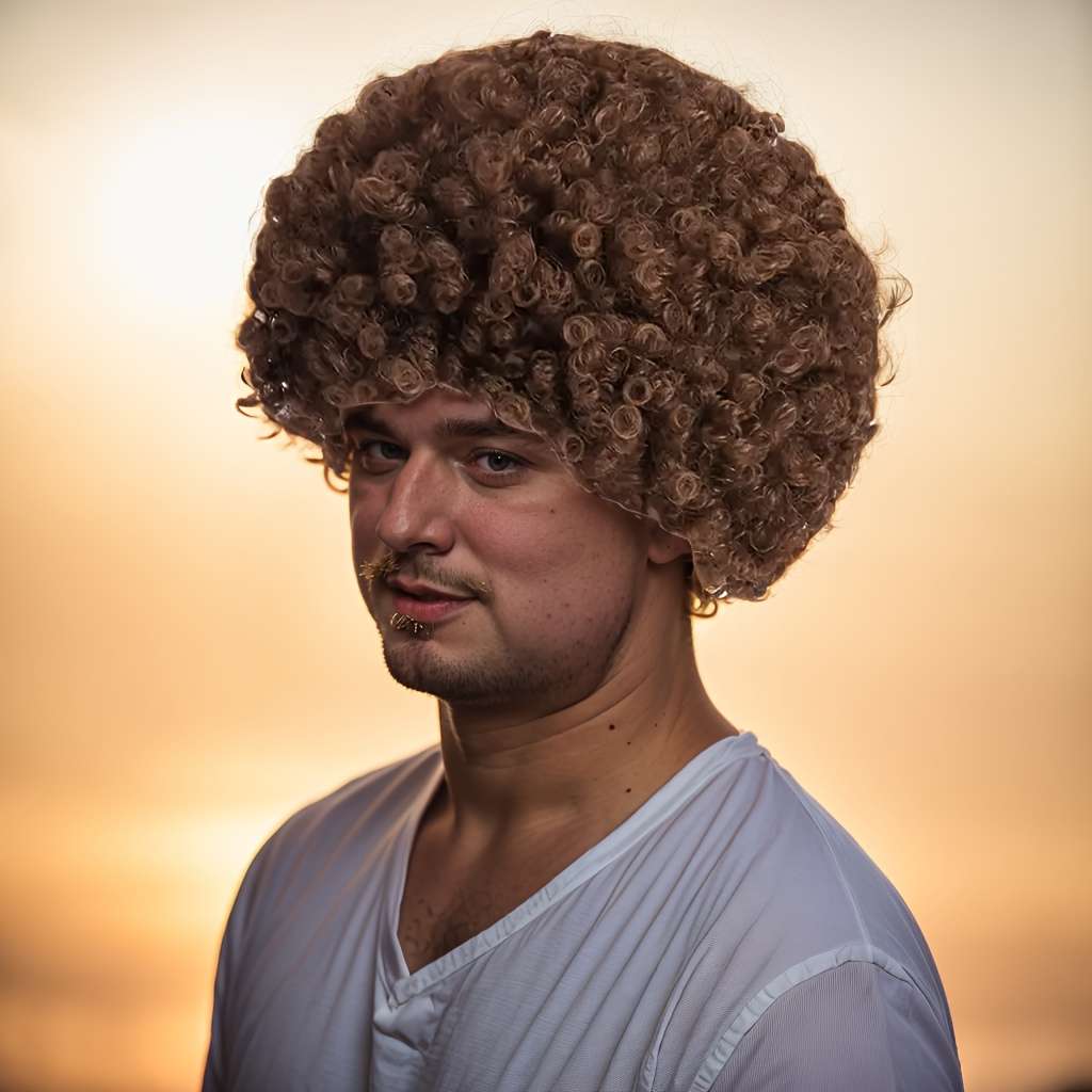 1Pc Brown 2 Fashion Design Wig