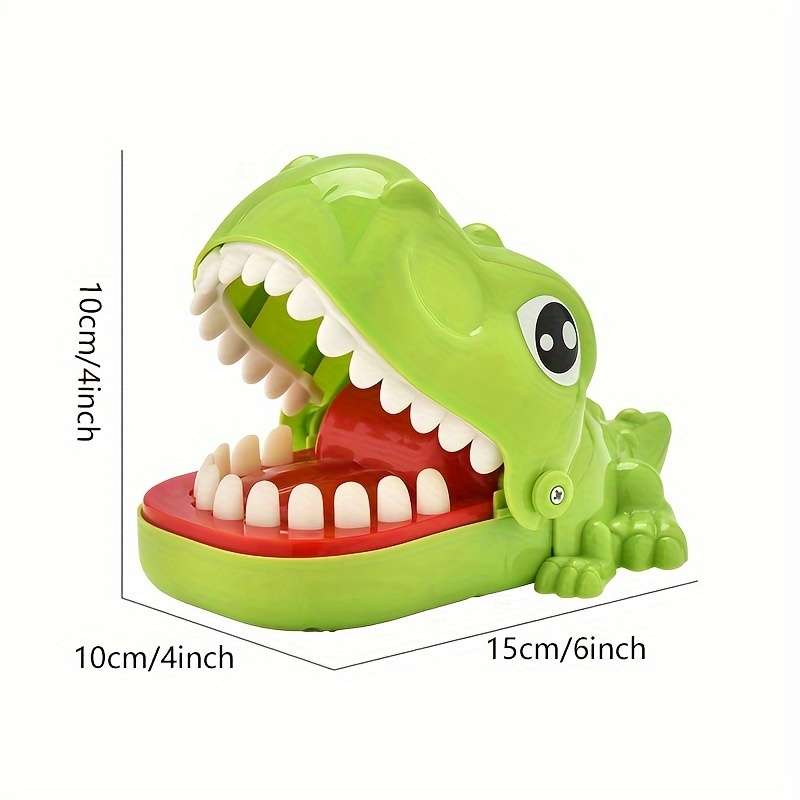 Green Hilarious Dinosaur Finger Biting Toy