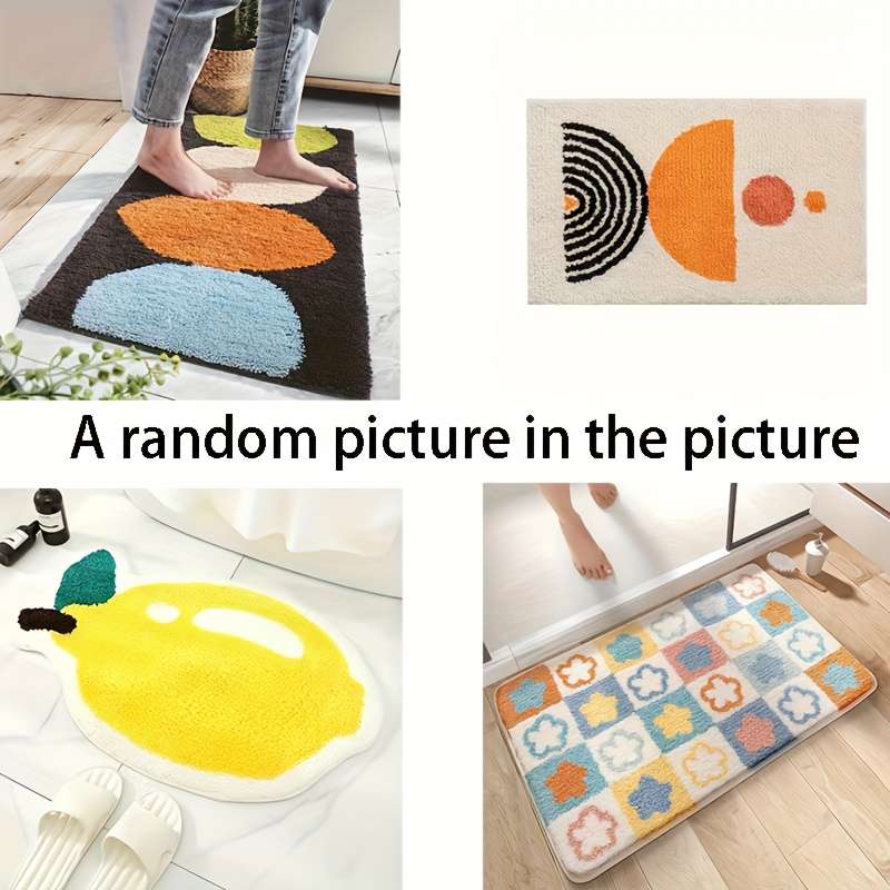 1Pc One Bag Of Golden White Floor Mat