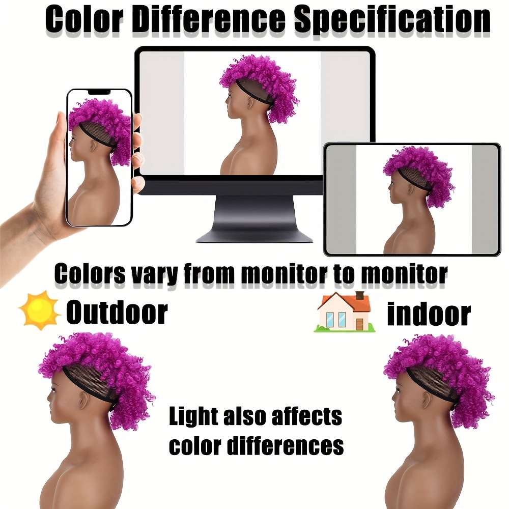 1Pc Camel 40.64cm Fashion Design Wig