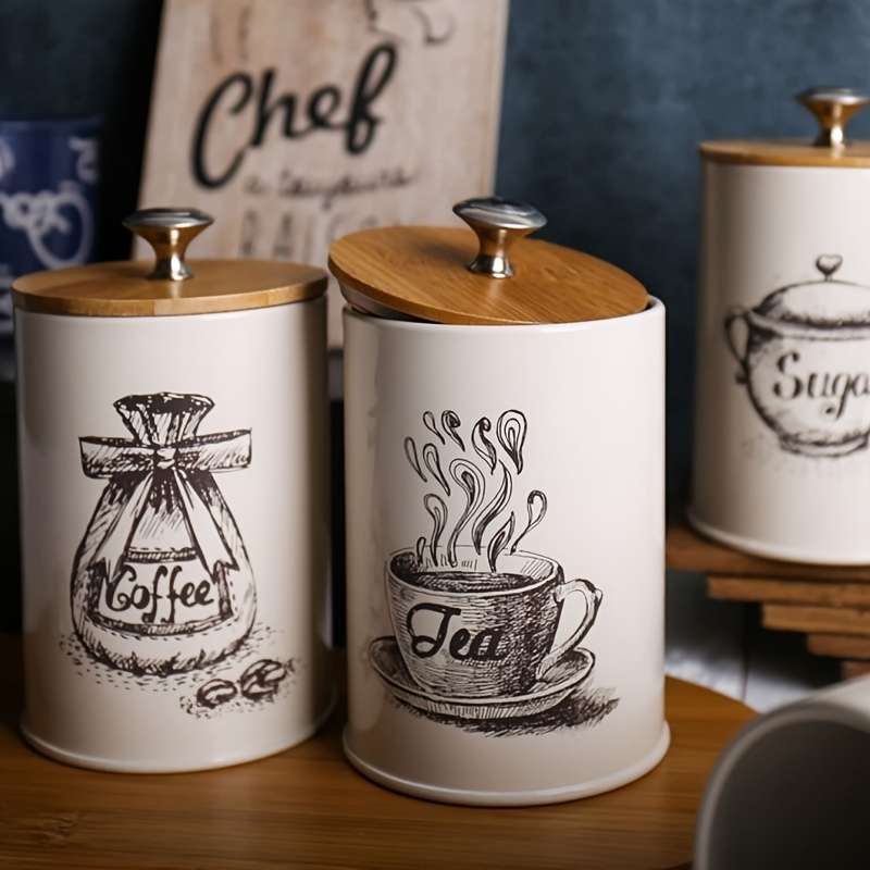 3pcs Set of Bamboo Lid Storage Containers