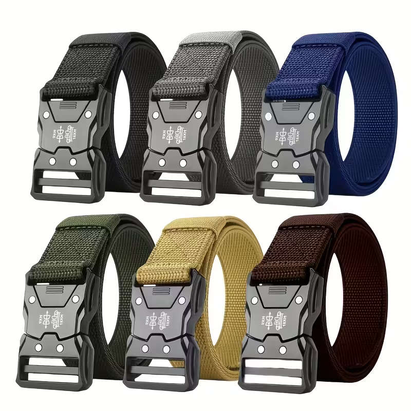 Men's Denim Belt with Quick-Release Buckle