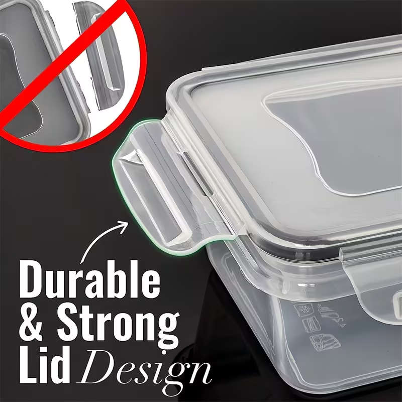 8pc Transparent Stackable Food Storage Containers