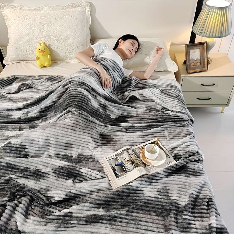 1ps Blanket Color Blue Grey size 150x200