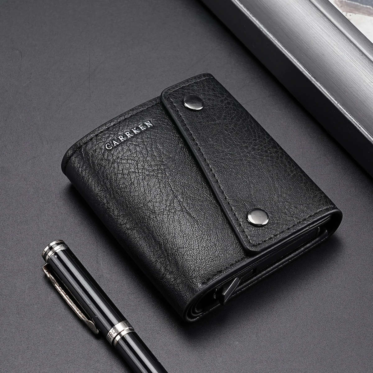 New Double Buckle Short Credit Card Holder