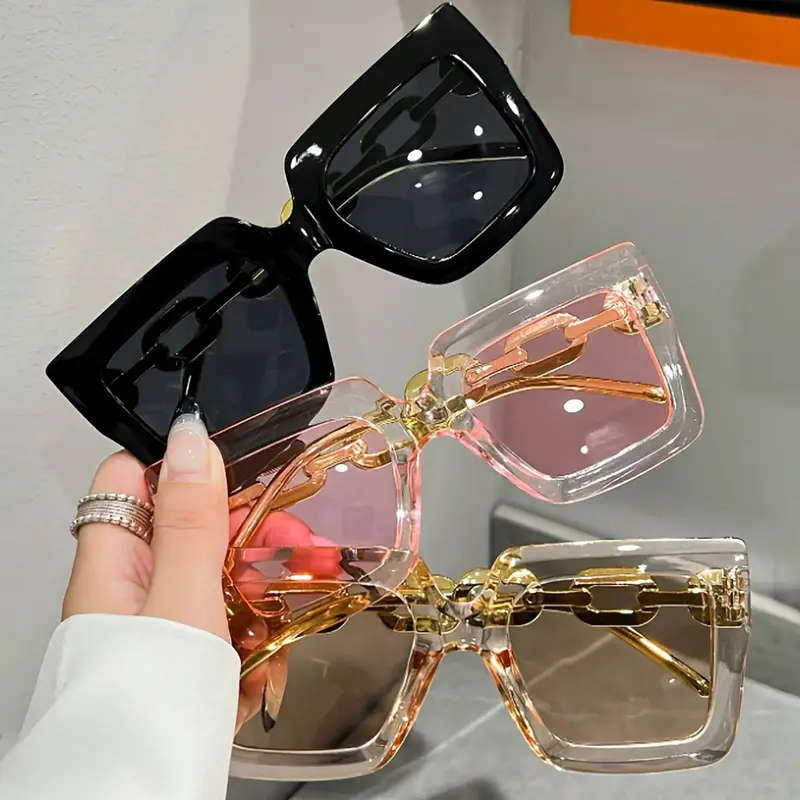 3 Piece Fashion Large Frame Sunglasses Set for Women