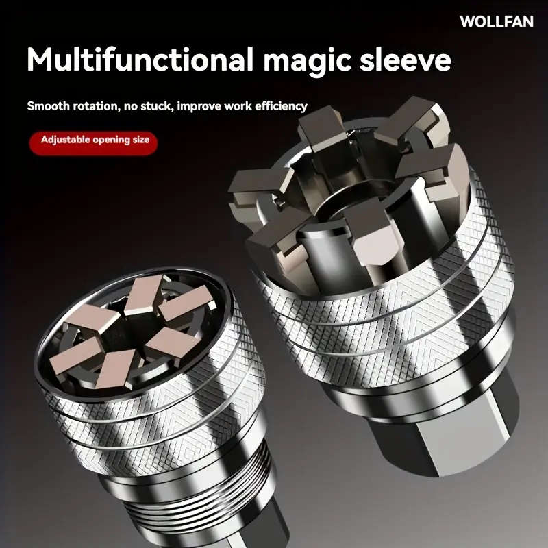 1pc Professional Grade Adjustable Socket Wrench Durable Metal Construction Paint Finish Industrial T