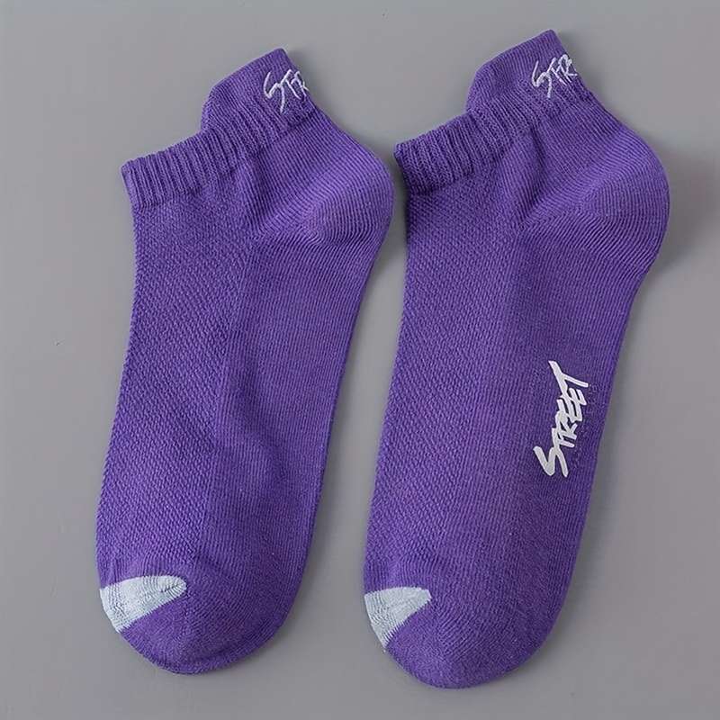 5 Pairs Of Mixed Colors One Size High Elastic Socks