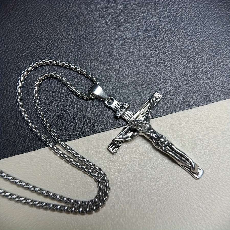 1 Piece Silvery Jesus Theme Pendant