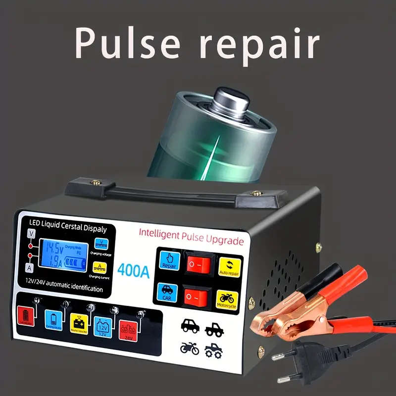 12V/24V Intelligent Battery Charger for Motorcycles and Cars