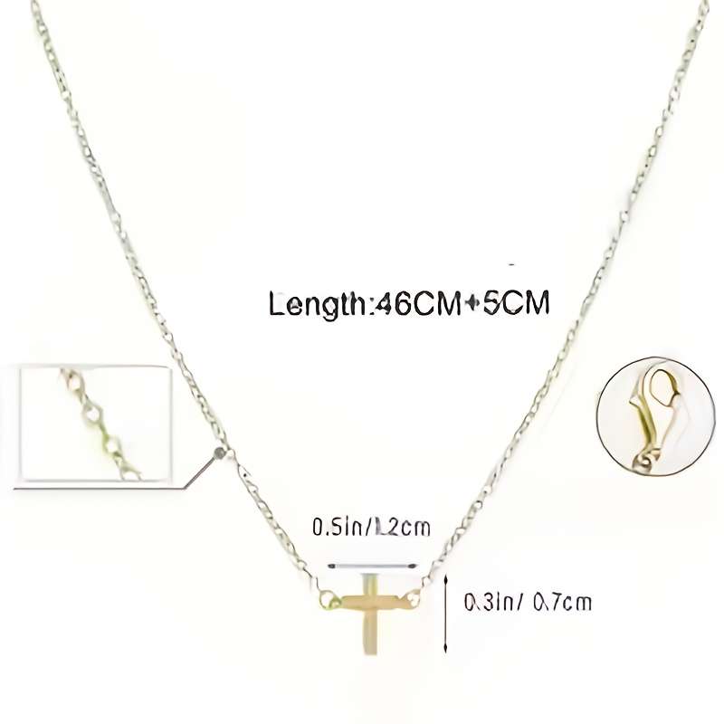 1 Piece Cross necklace silvery Jesus Theme Pendant