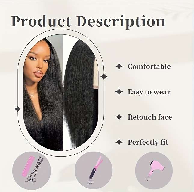 1Pc Black Fashion Design Wig