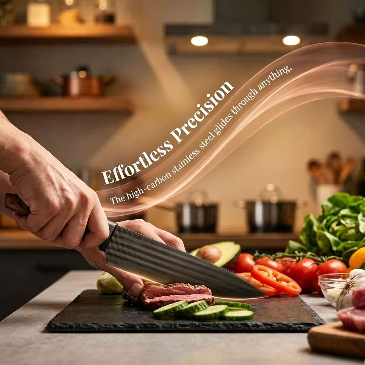 6PC Kitchen Stainless Steel Knife Set