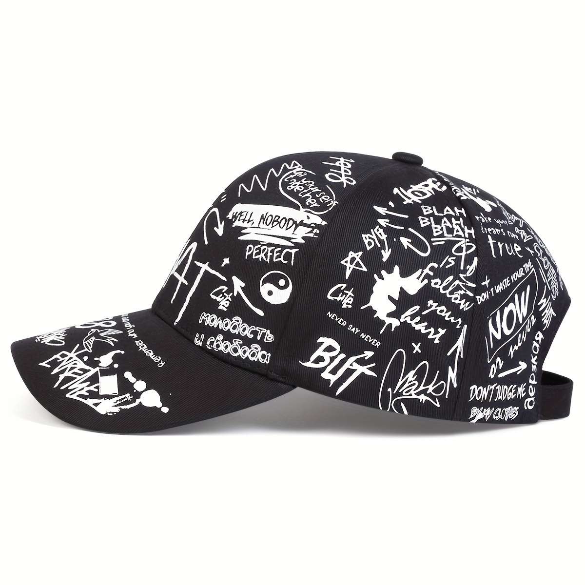 Ladies WHAT Graffiti Baseball Cap Adjustable Sun-Protective and Perfect