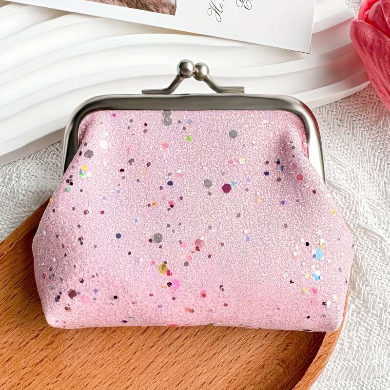 Festive Glitter Mini Pouches 4 Colorful Sparkly Coin Purses With Zipper Closure Perfect For