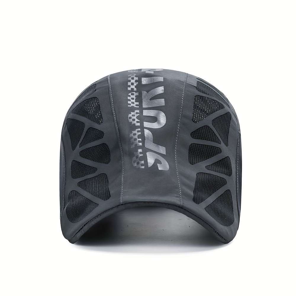1pc Premium Trendy Cool Peaked Cap Sport Print Breathable Quick Dry Baseball Cap Breathable Mesh