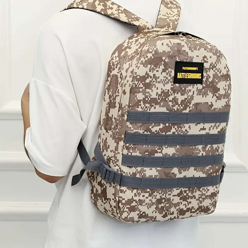 1pc Camouflage Backpack Large Capacity Lightweight Travel Commuter Bag with Adjustable Straps Durabl