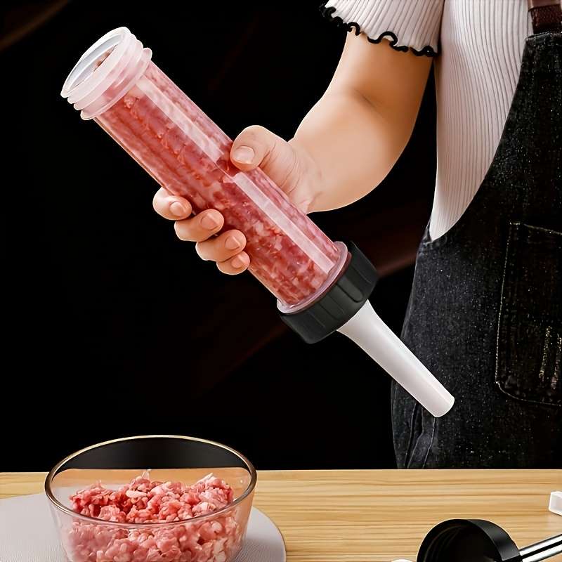 1pc Durable Plastic Sausage Stuffer Tool Handheld Sausage Maker for Homemade Sausages Kitche