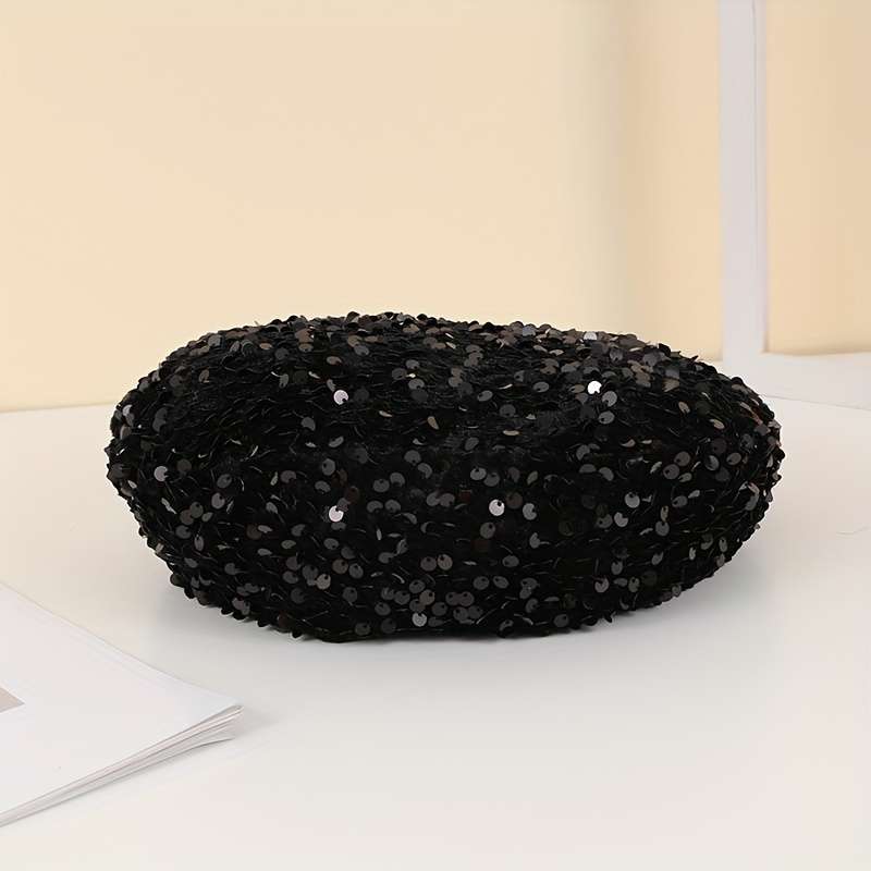 Korean Version Of Fashion Canary Glitter Beret Suitable
