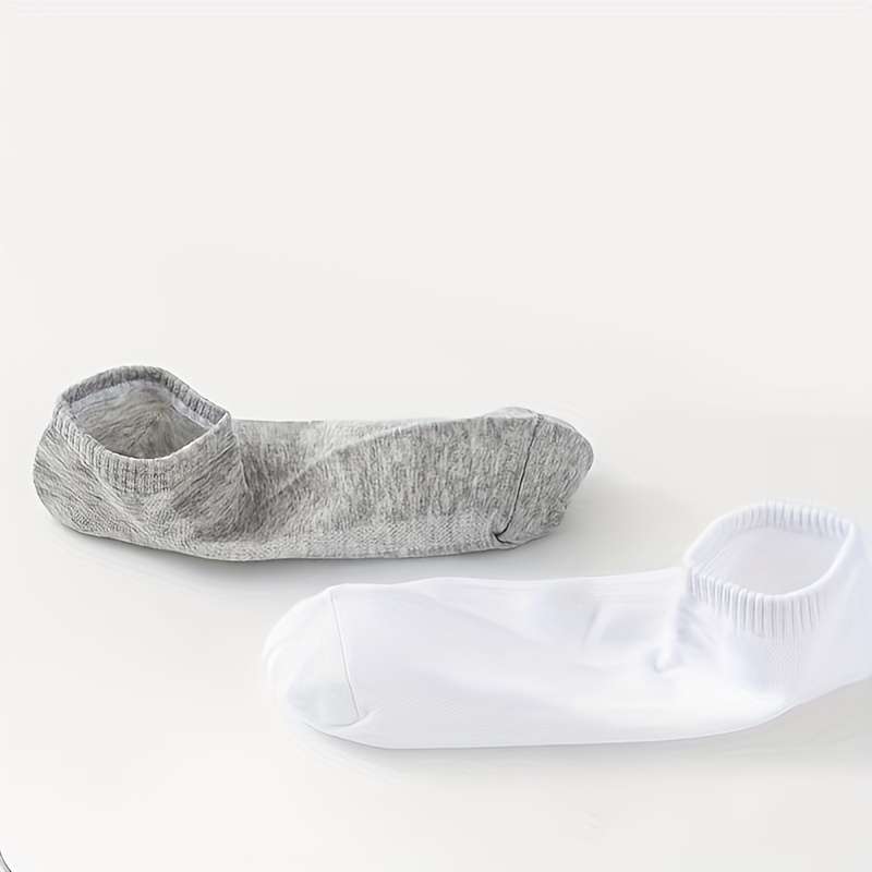 5 Pairs Light Grey High Elastic Socks
