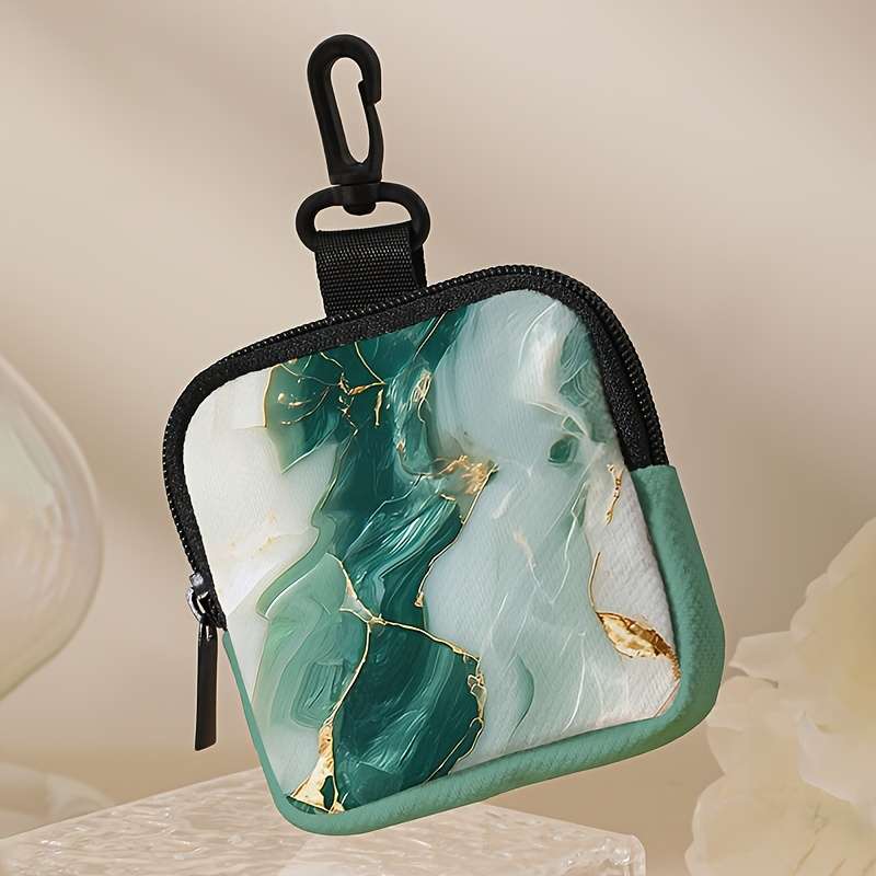 Large Capacity Coin Wallet With Lapis Golden Pattern Beautiful And Simple Digital Printed