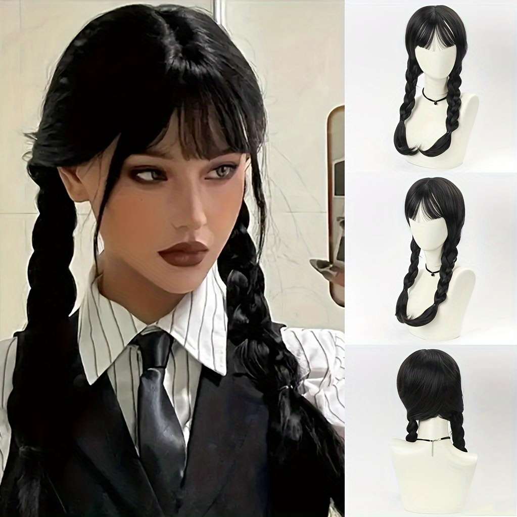 1Pc Black 55.88cm Fashion Design Wig