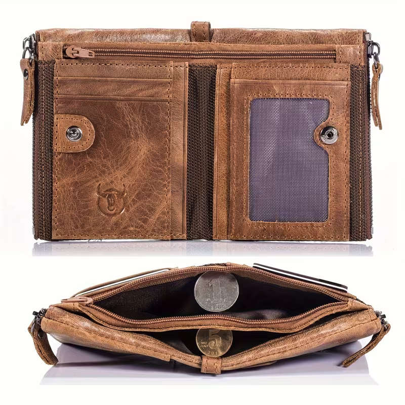 Bullcaptain Ultimate McCoy Genuine Leather Bifold RFID Men's Wallet