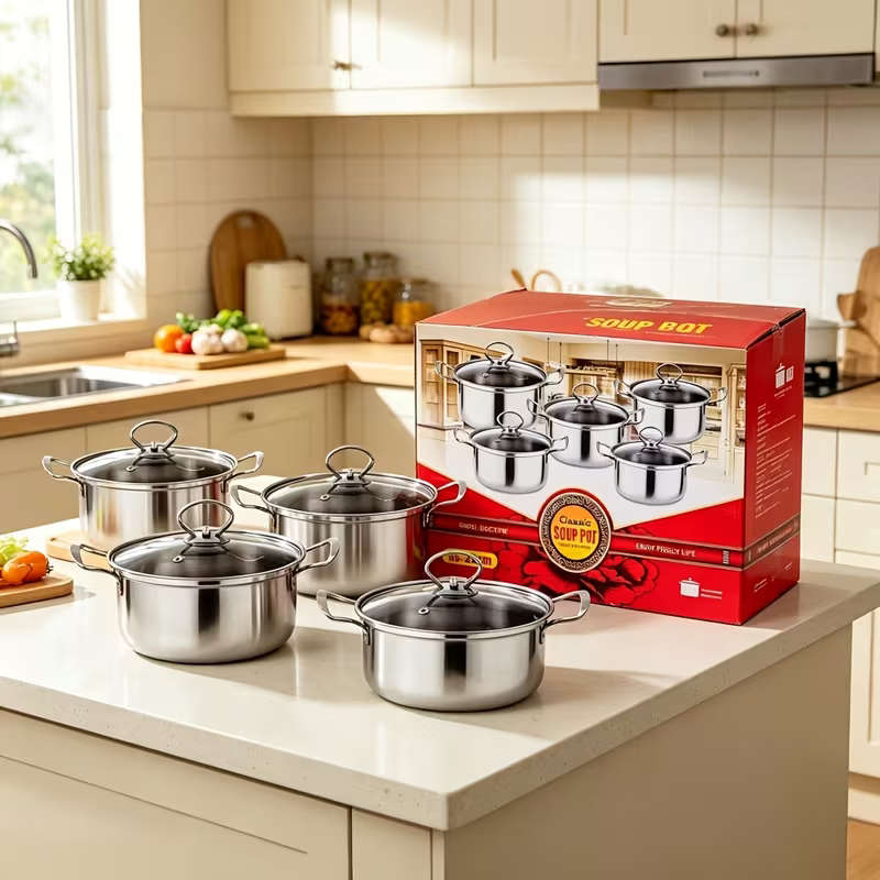 10pc Stainless Steel Cookware Set