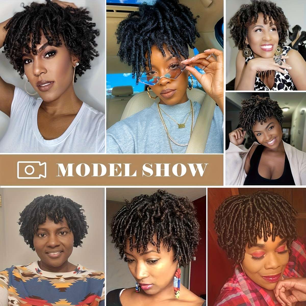 1Pc Lbrown 15.24cm Fashion Design Wig