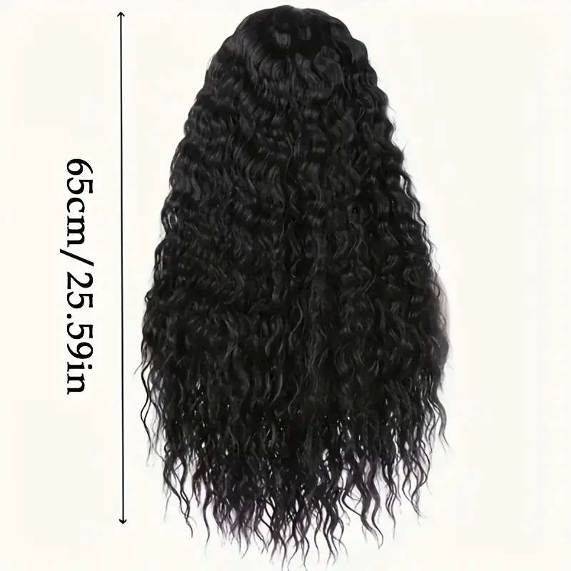 Fashionable Women's Black Mid-Length Curly Wig