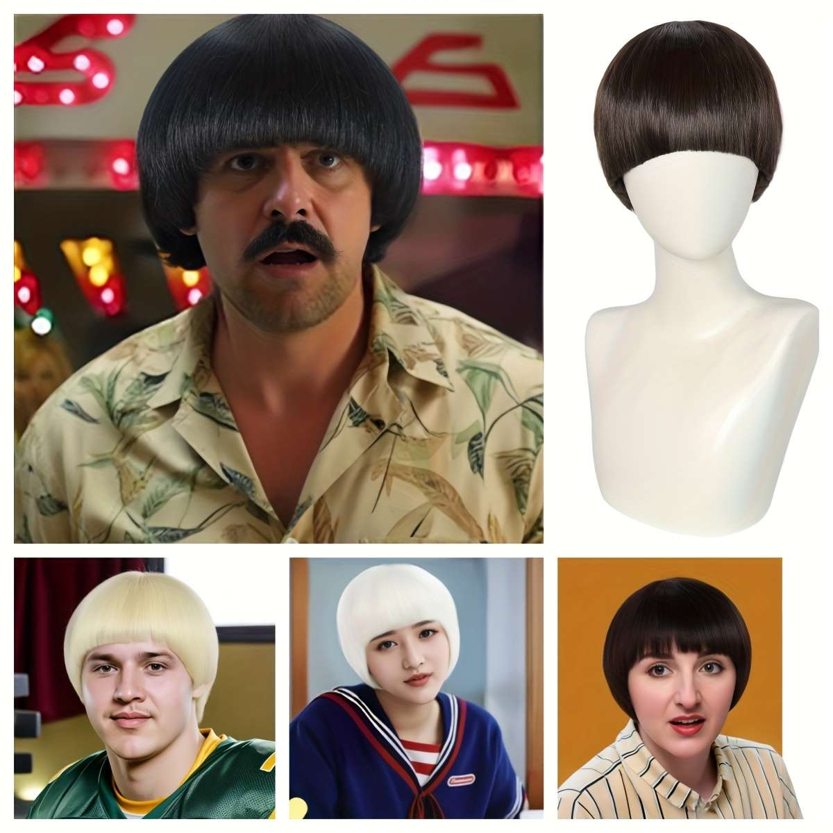 1Pc Brown 25.4cm Fashion Design Wig