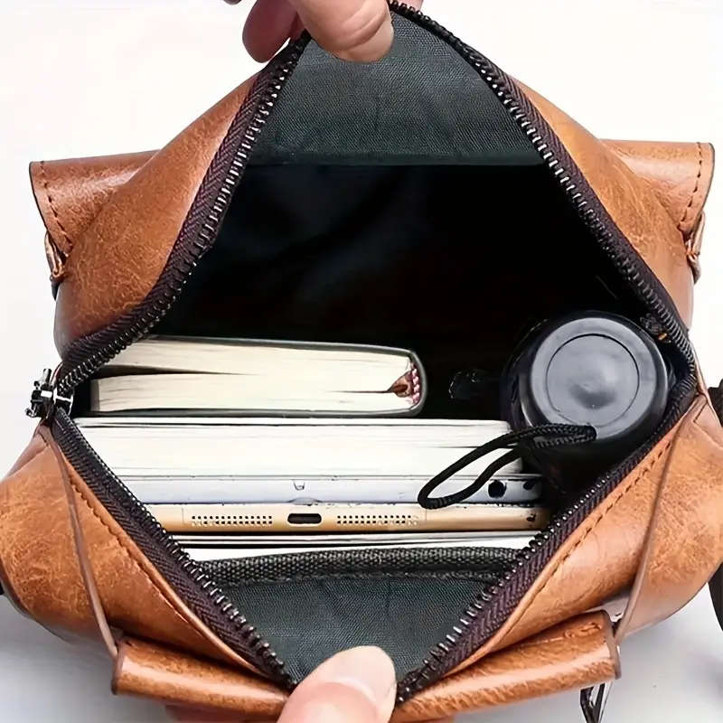 Men's Leather Shoulder Crossbody Bag